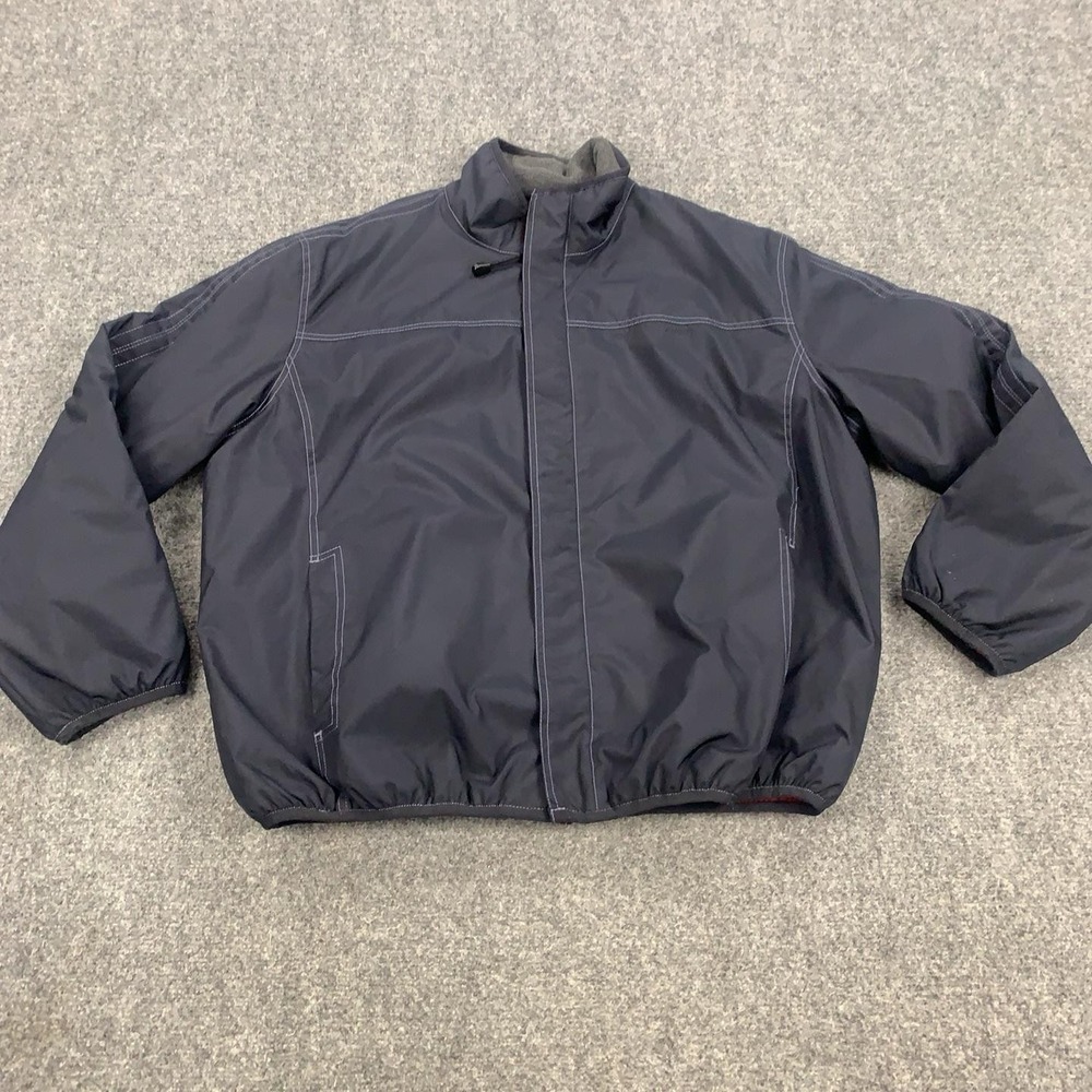 Tommy Hilfiger Jacket Mens XL Blue Puffer Quilted Insulated Full Zip Outdoor